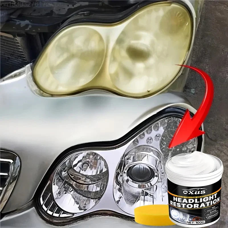 Car Headlight Restoration Kit – Polish & Oxidation Remover