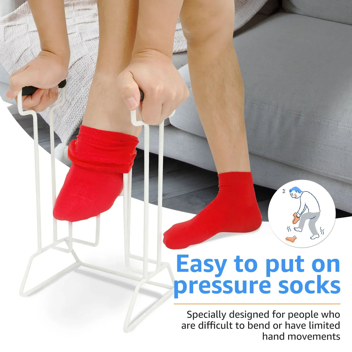 Large Stocking Donning Aid Tool – Easy Sock Helper for Seniors