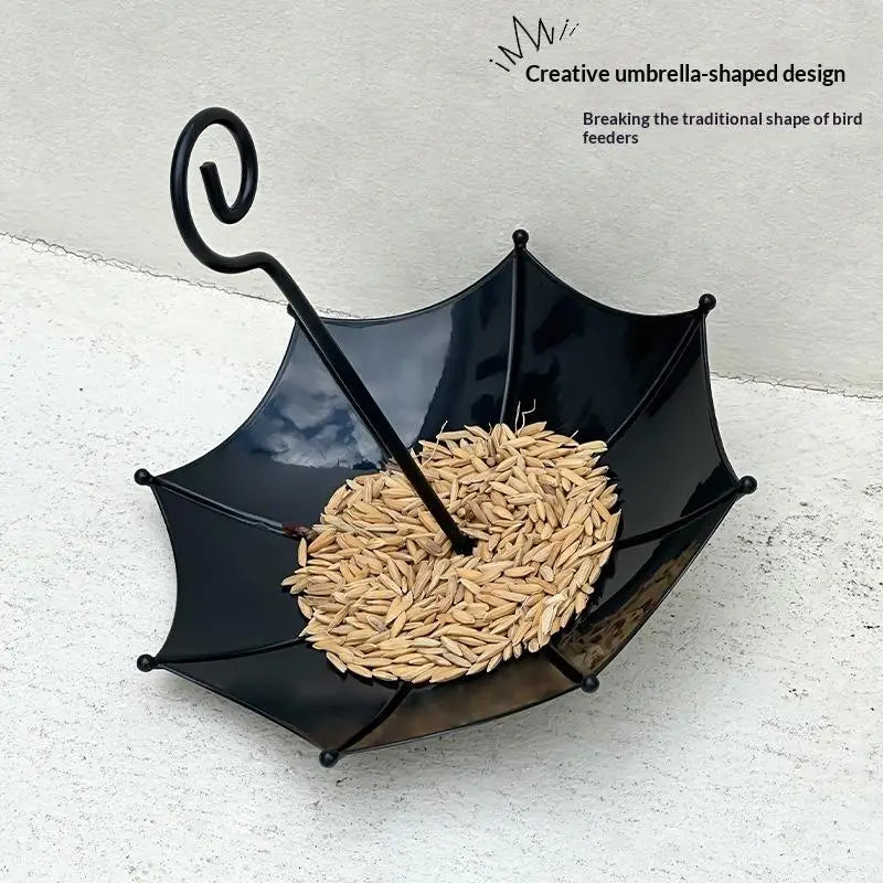 Heavy Duty Iron Hanging Bird Feeder with Large Tray