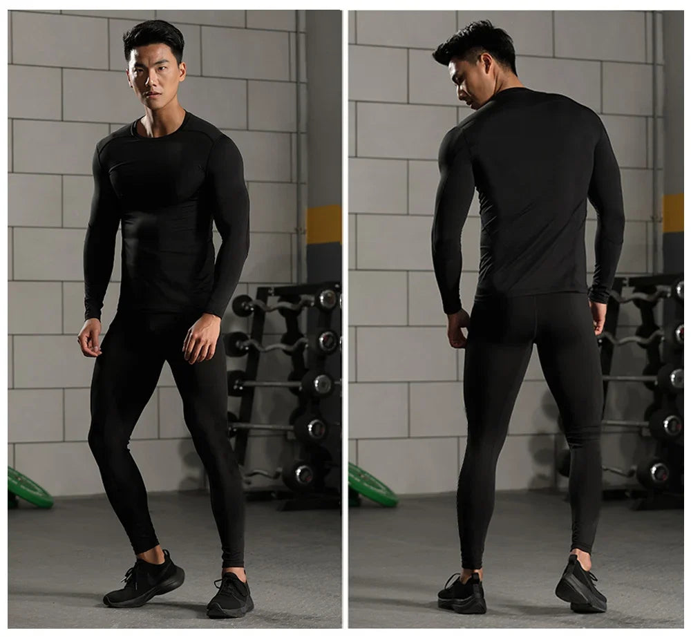 Men's Compression Thermal Long Johns Set – Gym & Running