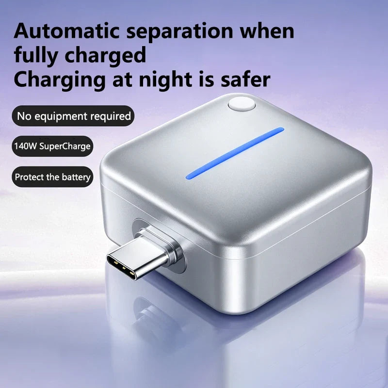 Type-C 140W GaN Fast Charger Adapter – AI Overcharge Protection