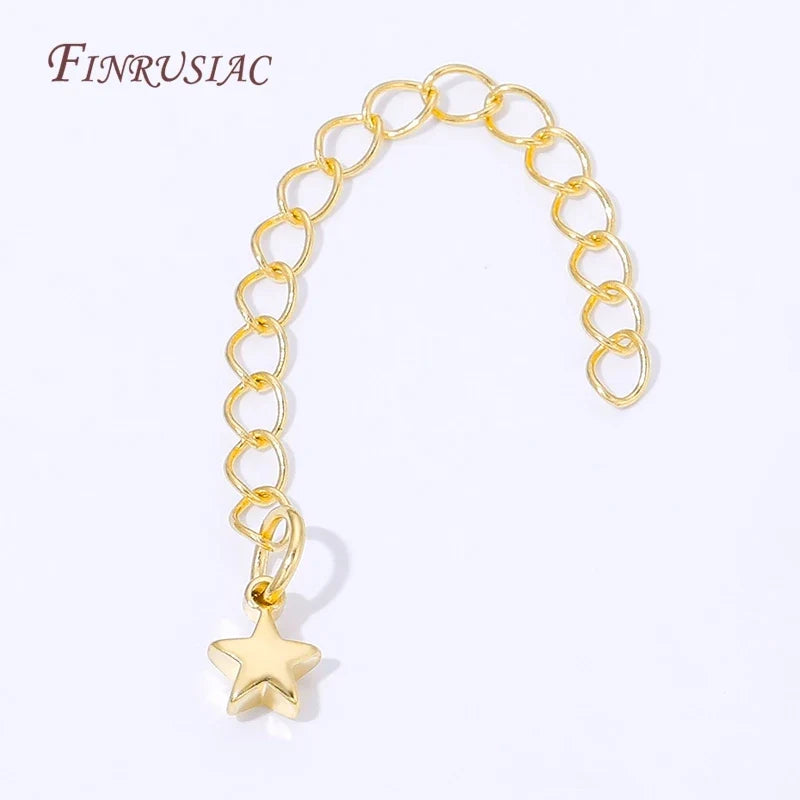 18K Gold Plated Star Chain Extender – Oval Cable Extension
