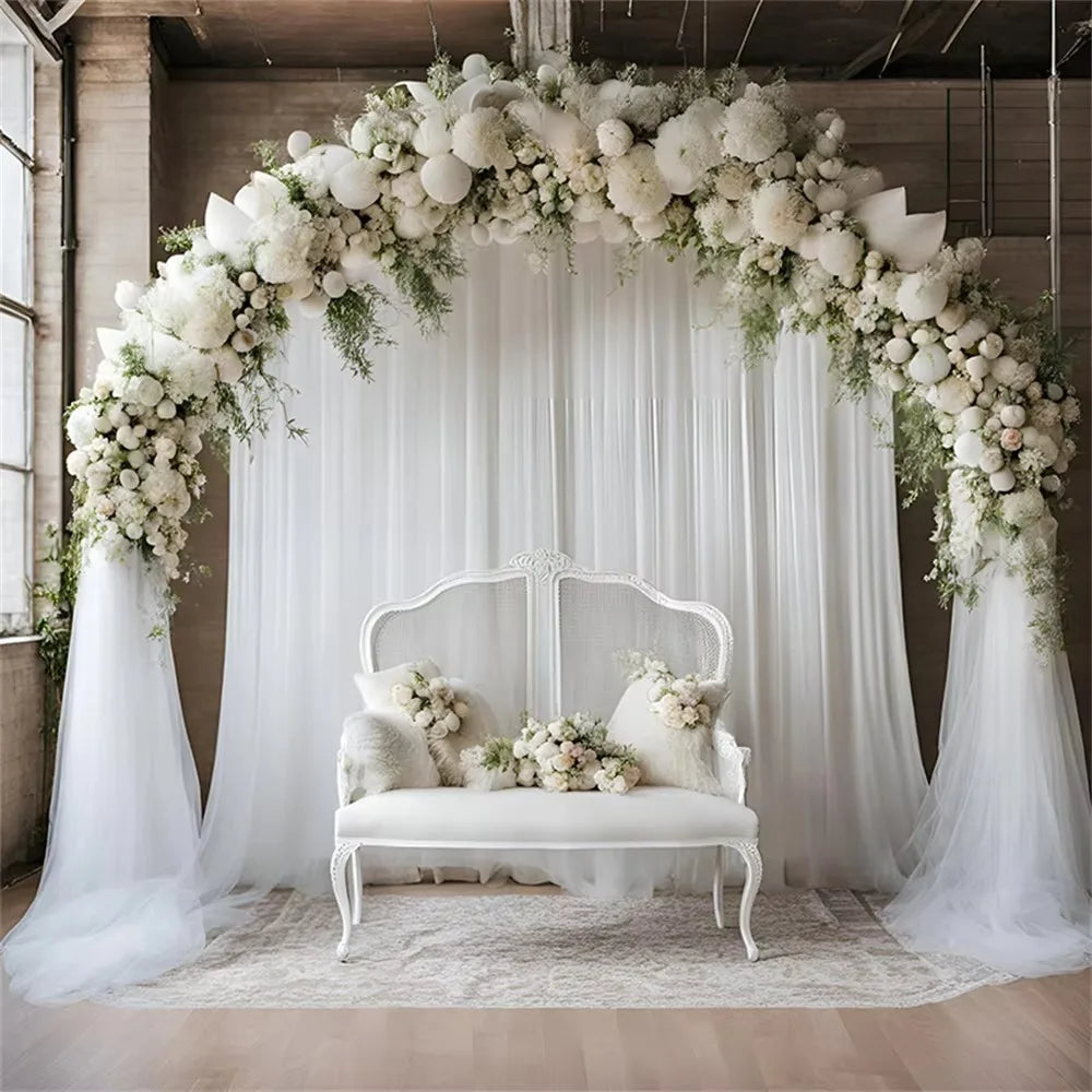 Wedding Tulle Drape Fabric 6/8/10M – 160CM Sheer Backdrop