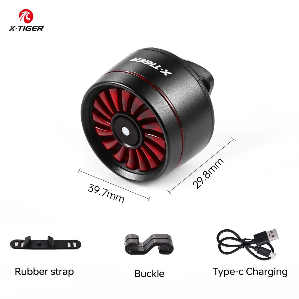 X-TIGER Vortex Bike Tail Light | USB Rechargeable, IP65, 5 Modes