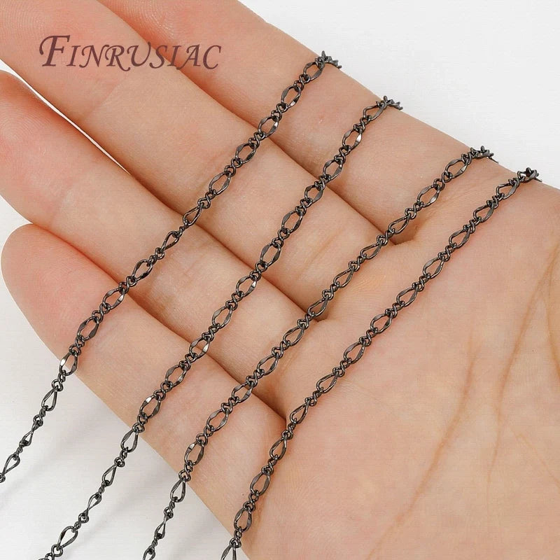 Black Brass Decorative Chain for DIY Jewelry Making – 2.8mm