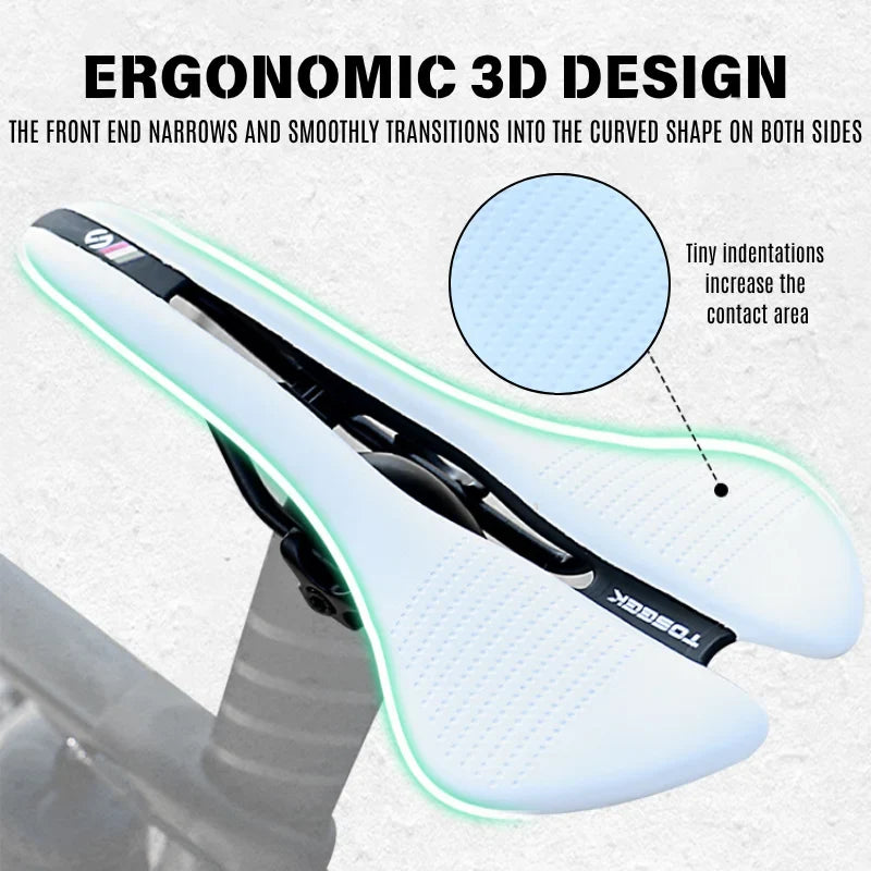 TOSEEK Ultralight Bike Saddle – Hollow Breathable Ergonomic Seat