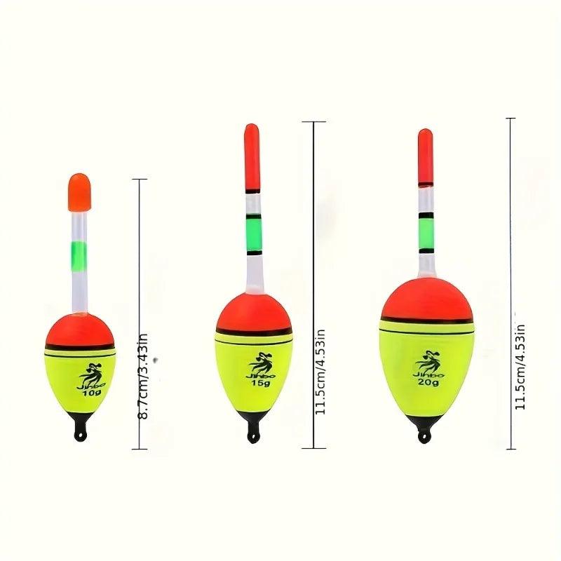 3PCS Luminous Fishing Float Bobber Set – Sea & Carp Fishing