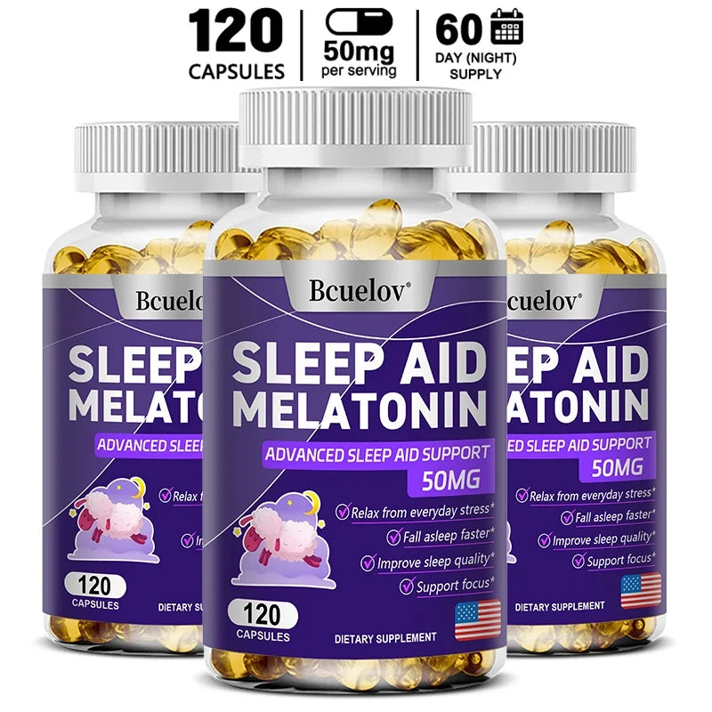 Melatonin Capsules + L-Theanine | Vegan, Non-GMO, Gluten Free