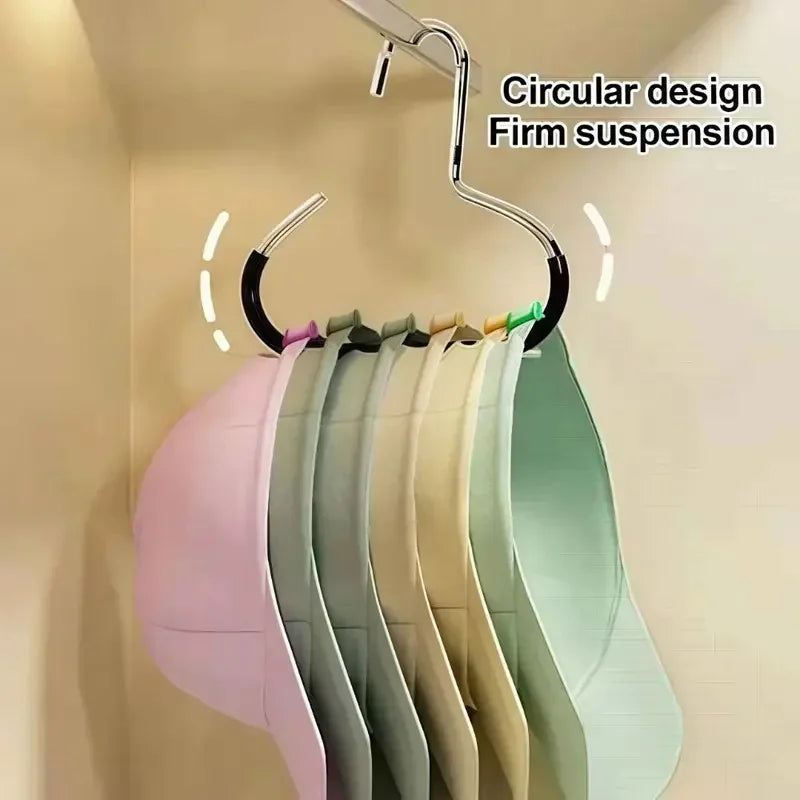 5-Pack Wall Mount Baseball Cap Rack & Hat Hanger Organizer