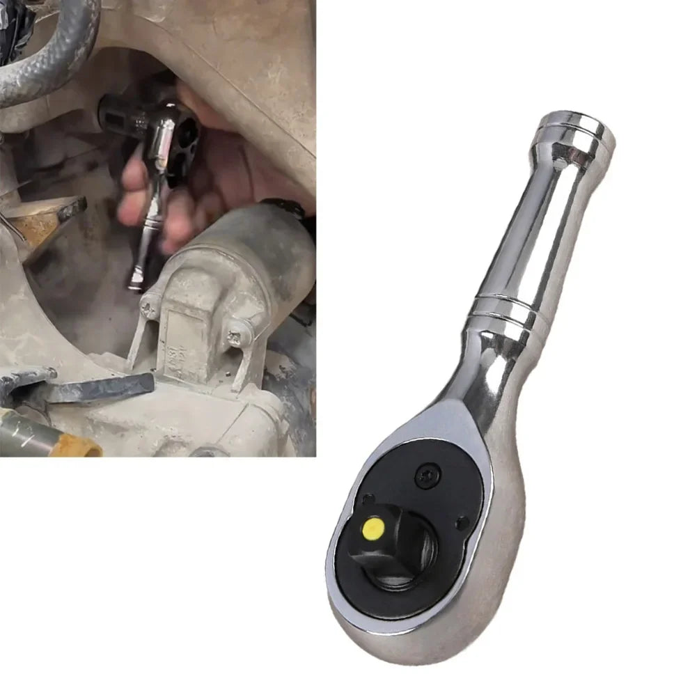 DAZZLEEX 72-Tooth Mini Ratchet Wrench 3/8" Drive | Chrome Vanadium