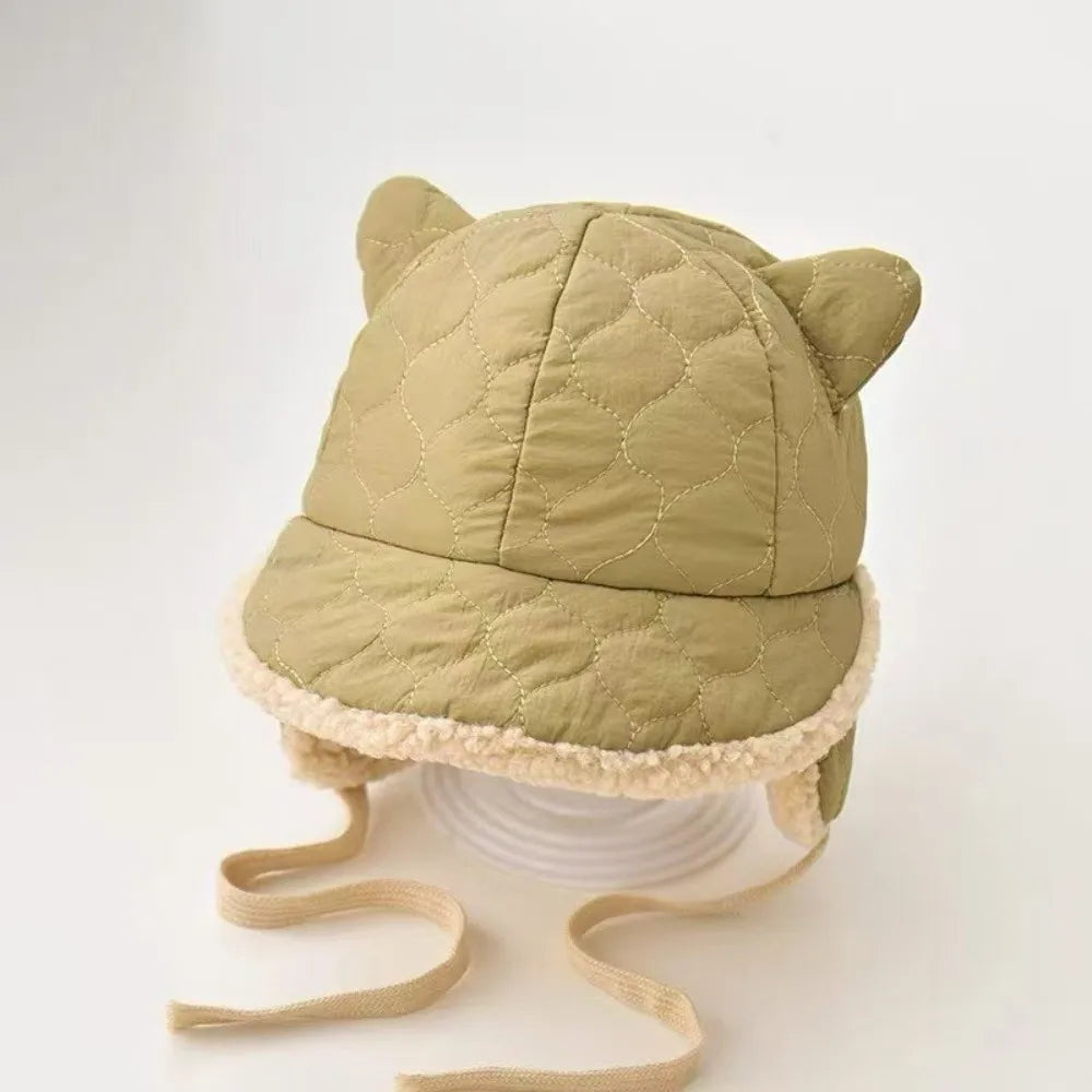 Toddler Lamb Fleece Beanie Hat with Ear Protection | 1–3Y
