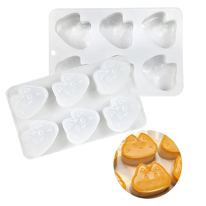 3D Cat Silicone Mold – Chocolate, Cake & Dessert Bakeware