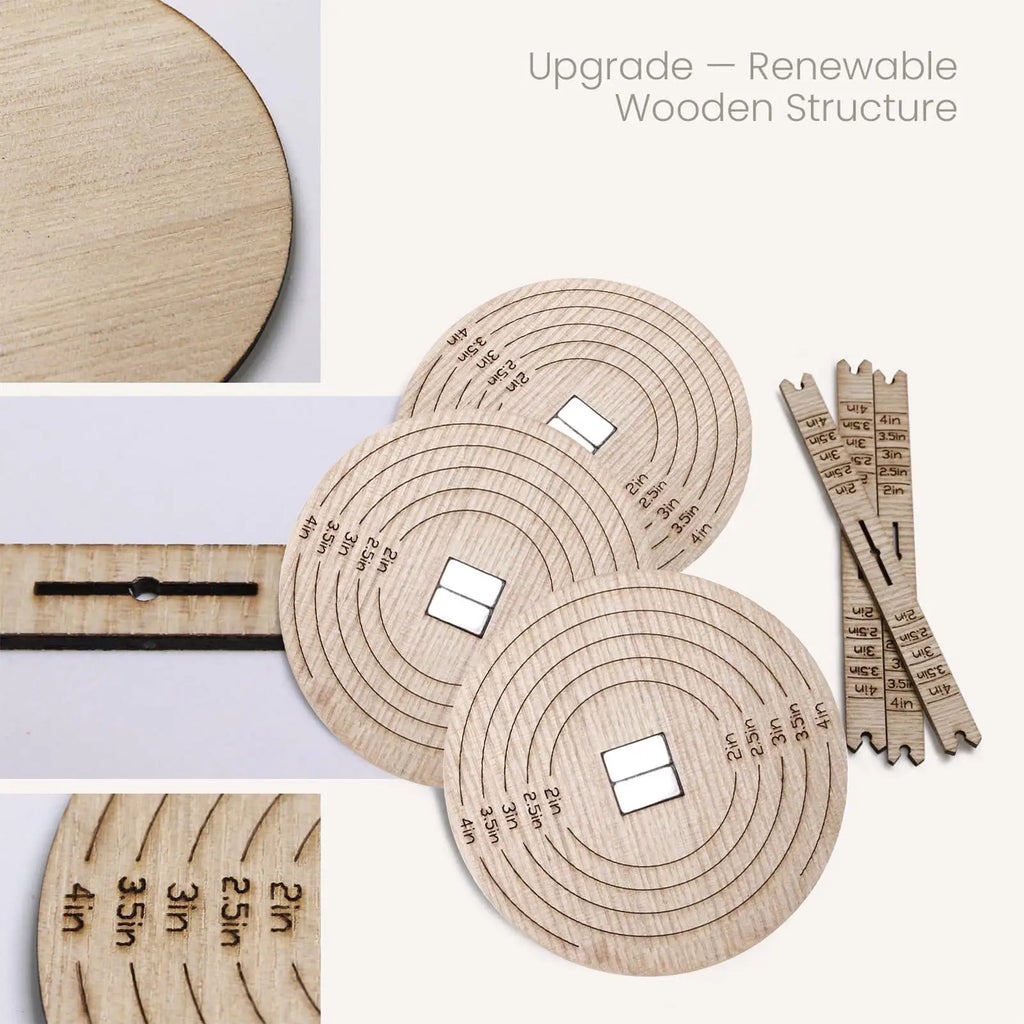 Wooden Wick Centering Tool for Candle Making – 2pc Set