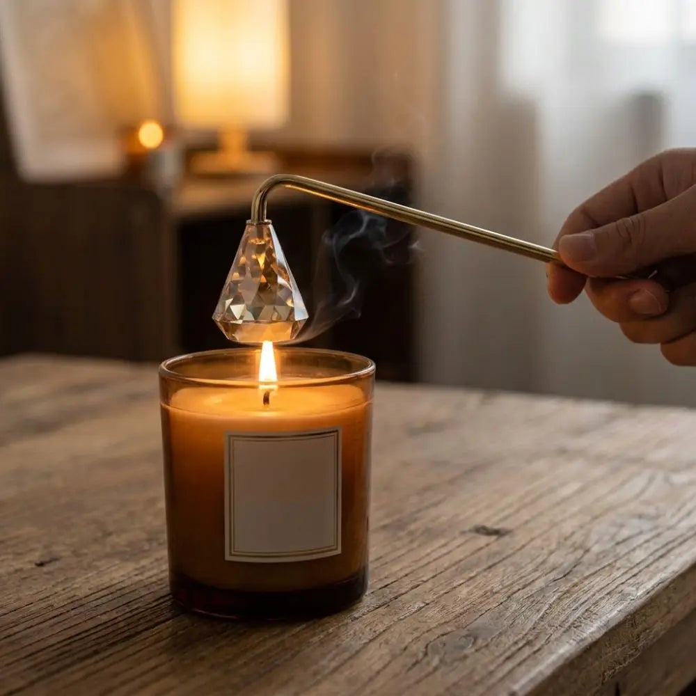 Luxury Ice Cream Candle Snuffer – Long Handle, Gold Silver Black