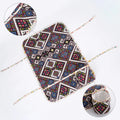 Dust-Proof Sewing Machine Cover – Ethnic Checkered Design