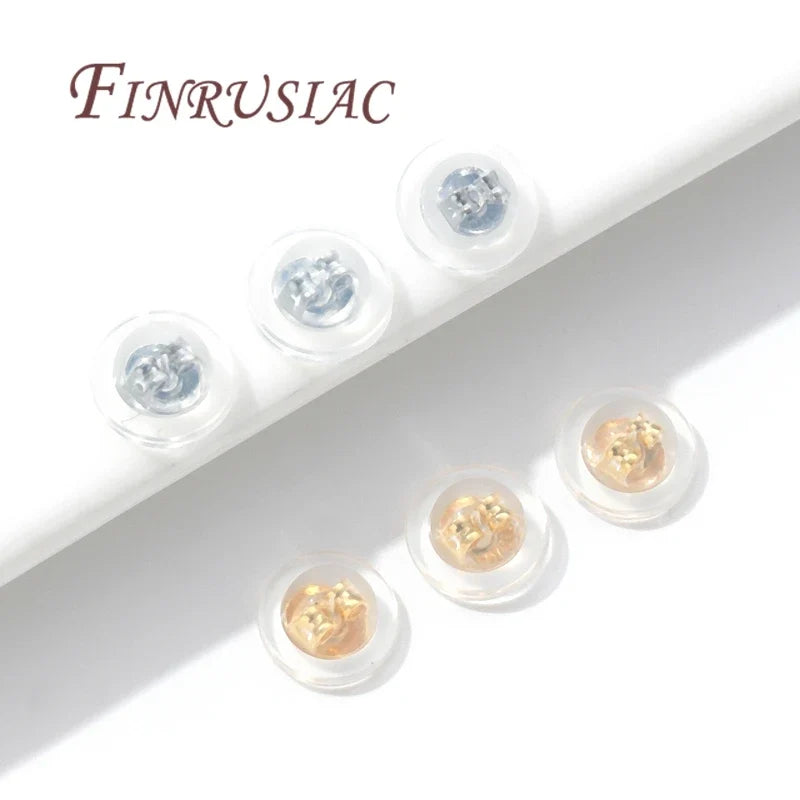 18K Gold Plated Silicone Earring Backs | Rubber Ear Stoppers