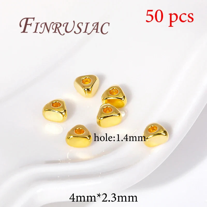 Gold Plated Brass Spacer Beads – DIY Jewelry Findings 6mm×8mm