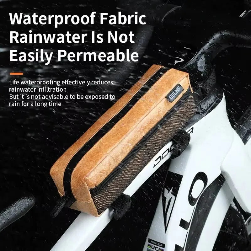 ESLNF Bike Top Tube Frame Bag Dual-Mesh Cycling Pouch MTB