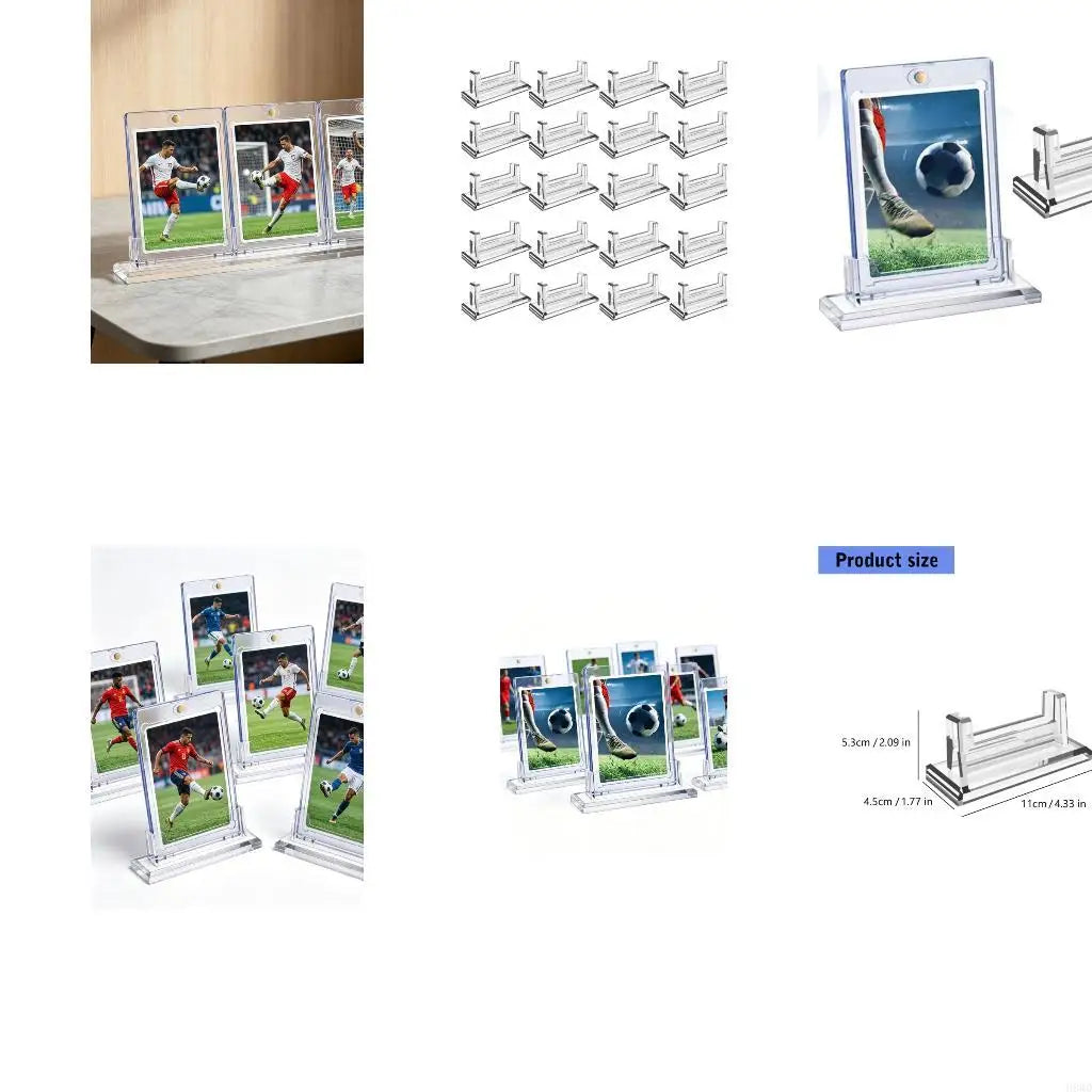 25-Pack Clear Acrylic Trading Card Stands for 35PT Cards