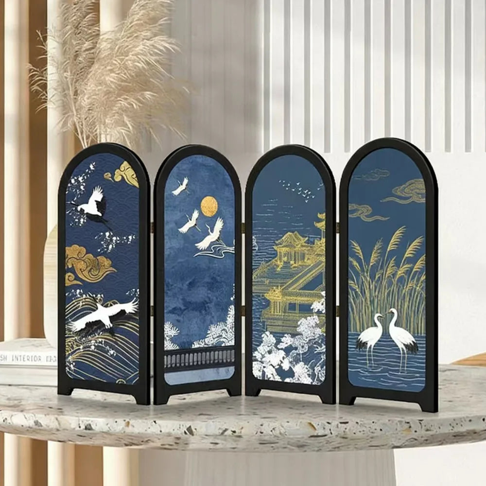 Miniature Folding Screen 1:12 Scale – Chinese Retro Dollhouse