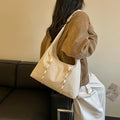 Korean-Style Large Capacity Nylon Tote Bag for Women