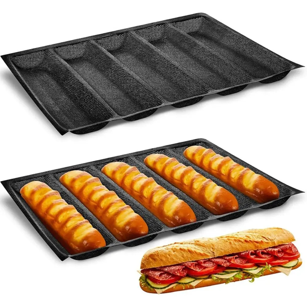 Non-Stick Silicone Baguette Mold | Perforated French Bread Pan