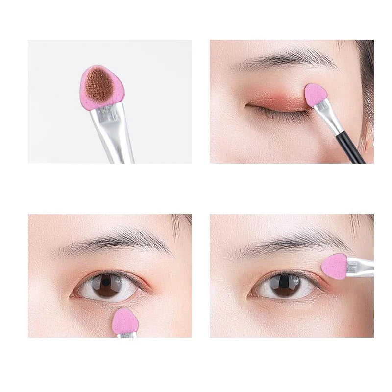 10PCS Double-Ended Sponge Eyeshadow Sticks – Multi-Color Set
