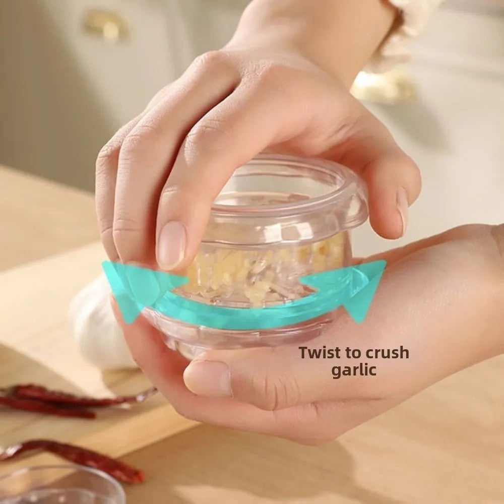 Transparent Garlic Press & Ginger Grater – Manual Kitchen Tool