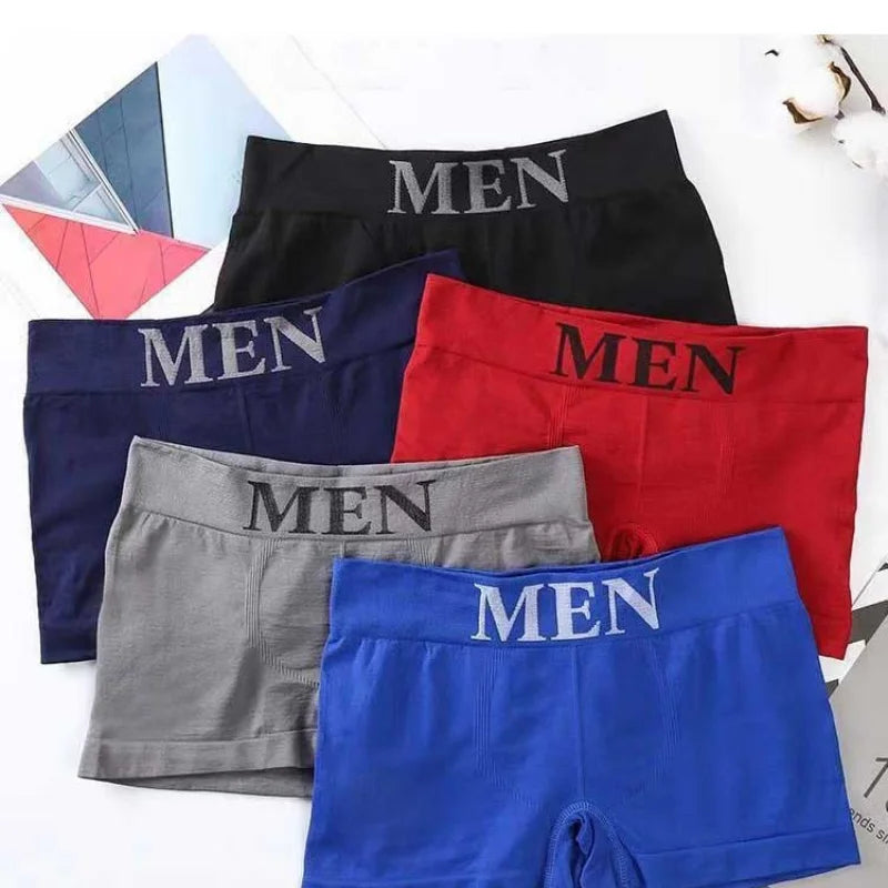 5-Pack Men's High-Elastic Breathable Boxer Briefs | One Size