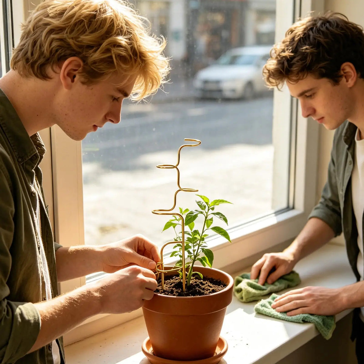 Metal Monstera Plant Stakes – Indoor & Outdoor Stem Support