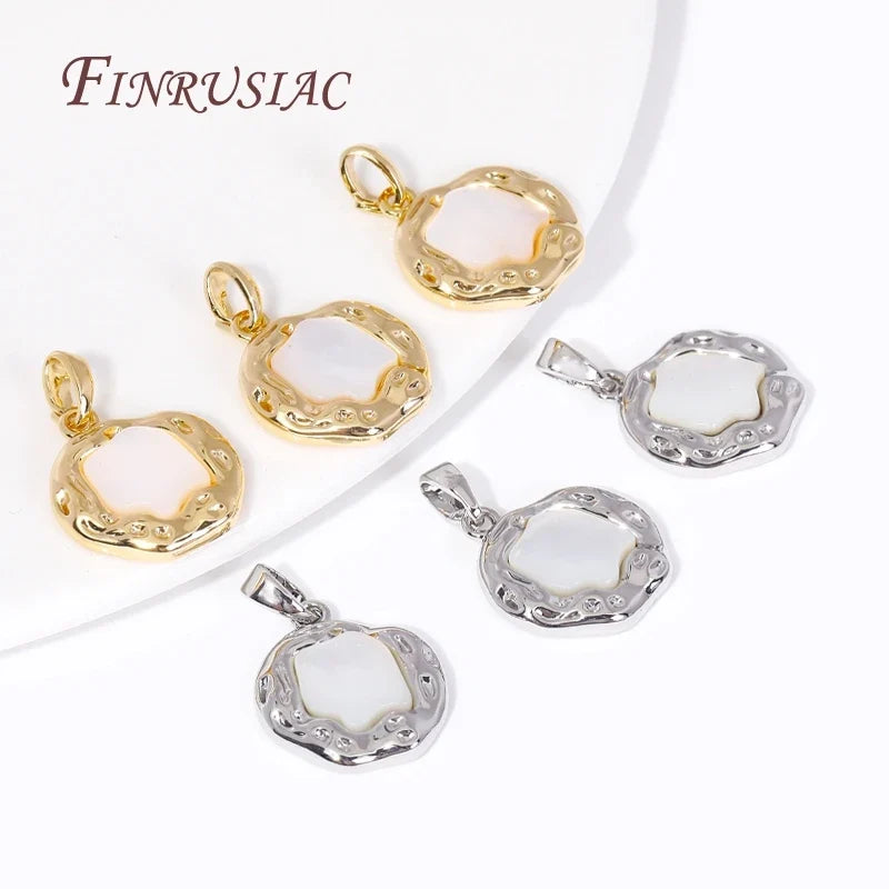 18K Gold Plated Shell Geometry Charm Pendants | DIY Jewelry