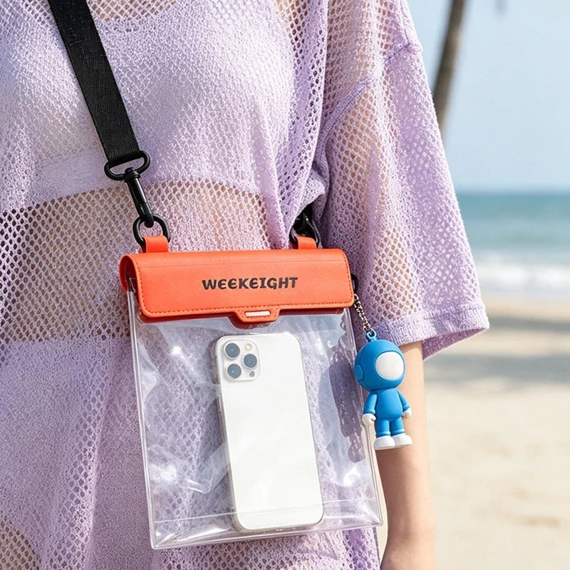 Waterproof Phone & E-Reader Crossbody Bag | Clear Front
