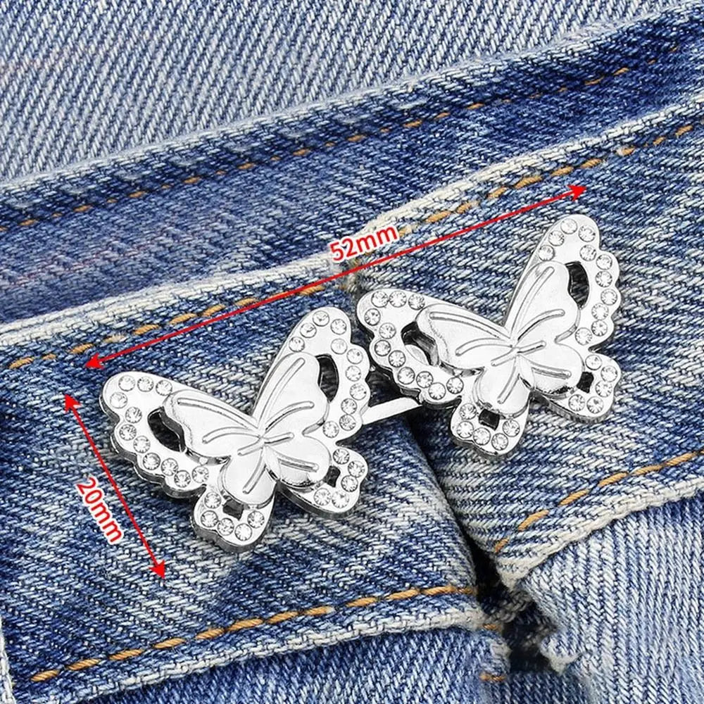 Adjustable Metal Waist Clip Button for Jeans & Trousers