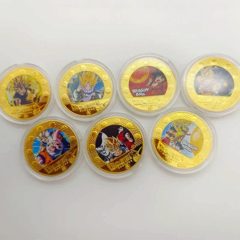 Dragon Ball Gold Commemorative Coin – Goku & Vegeta Collectible