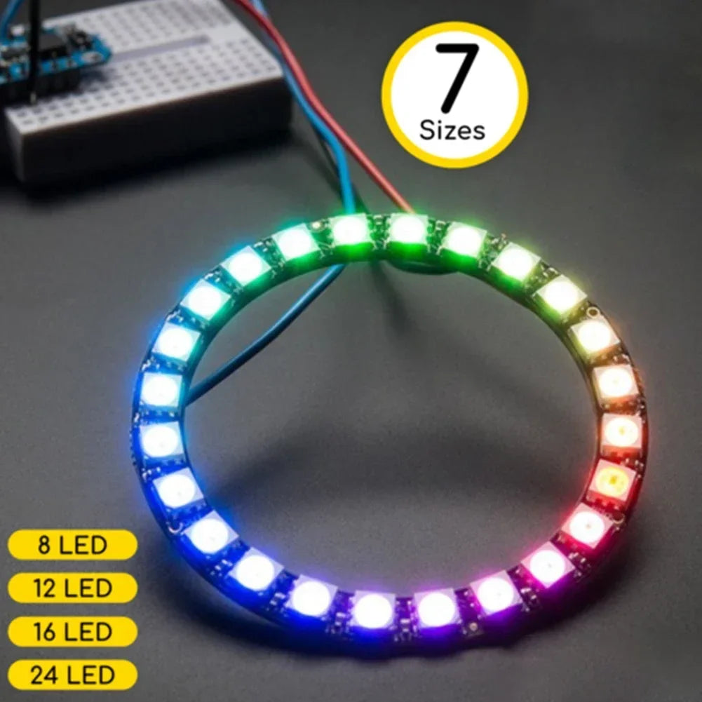 WS2812 NeoPixel 5V RGB LED Ring – Individually Addressable