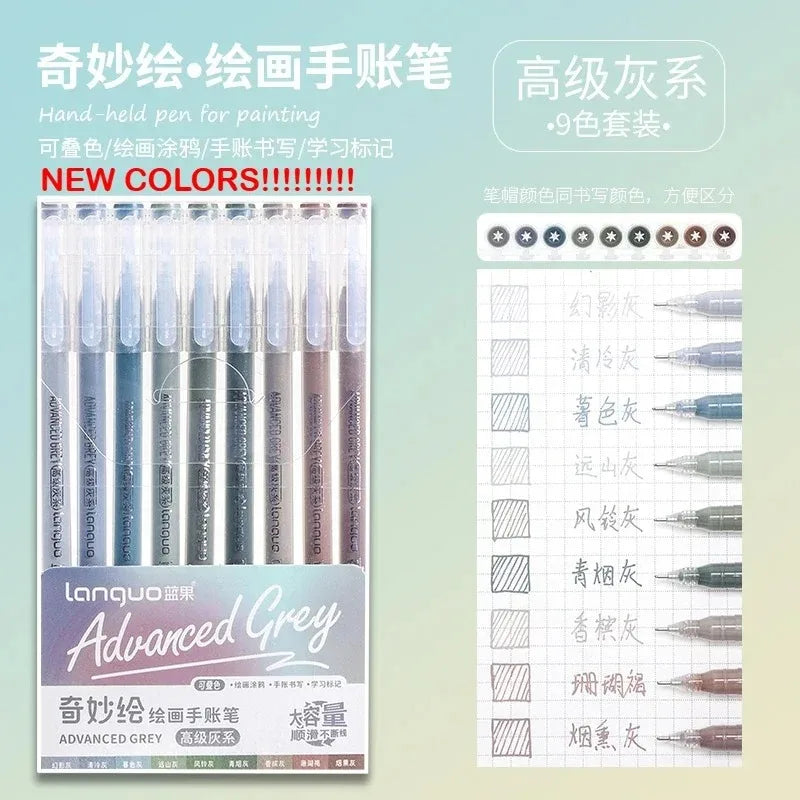 Glitter Gel Pen Set 162 Colors – 0.5mm & 1.0mm Art Pens