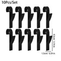 10PCS Rail Hooks for Towels, Clothes & Bathroom Storage | ABS