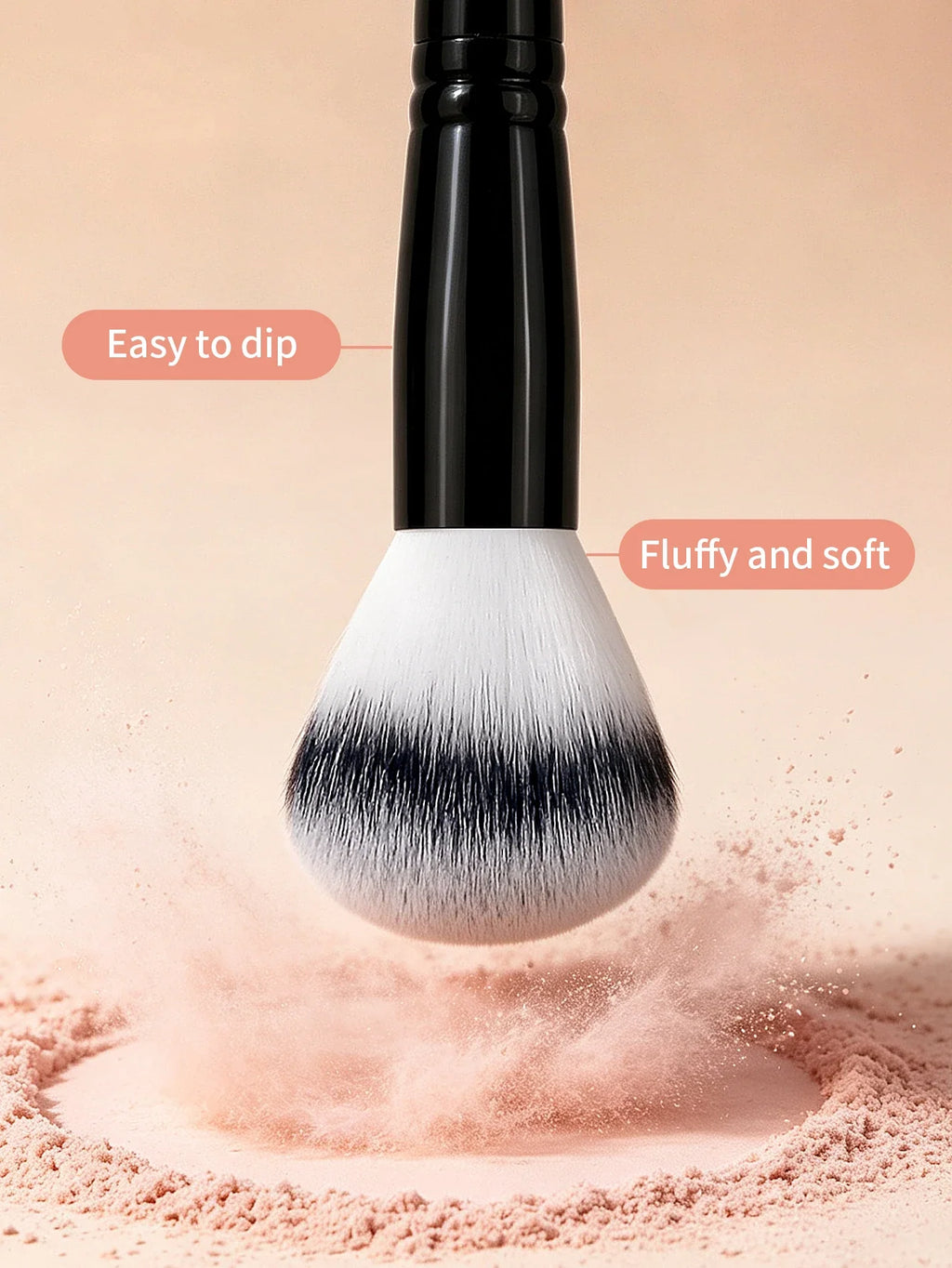 2PCS Makeup Brush Set – Foundation, Powder & Blush Brushes