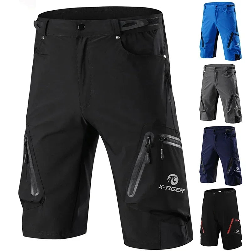 X-TIGER Men's MTB Bike Shorts – 7-Pocket Quick Dry Cycling