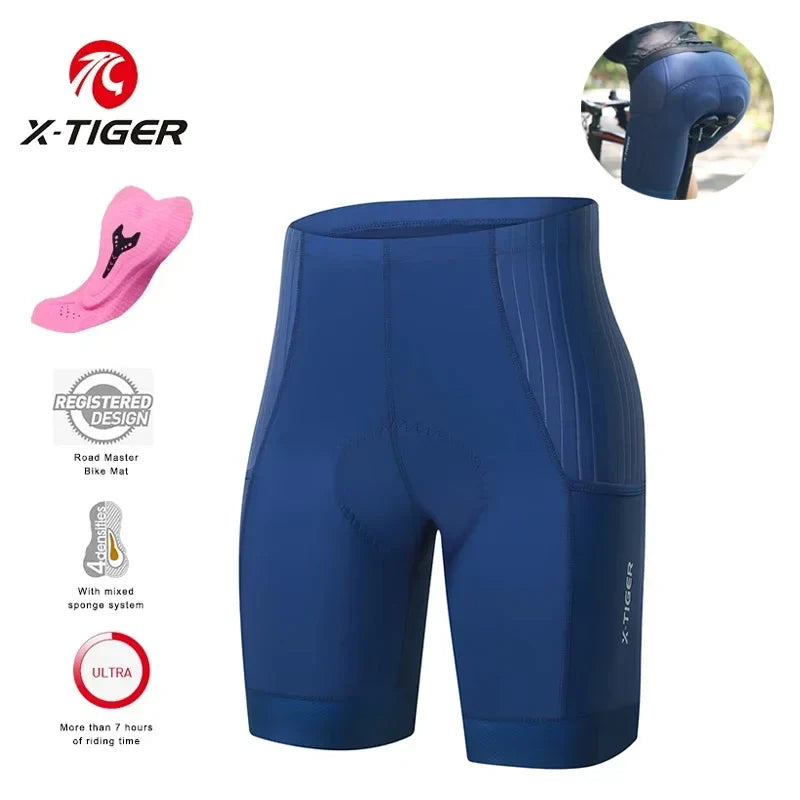 X-TIGER Women's Padded Cycling Bib Shorts | Road & MTB