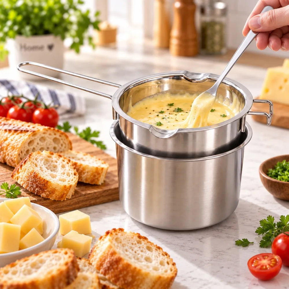 3-Piece Stainless Steel Double Boiler Melting Pot Set