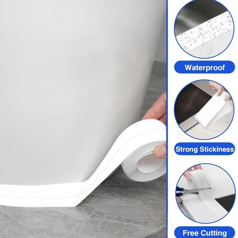 5M Waterproof Self-Adhesive PVC Caulk Tape – Kitchen & Bath