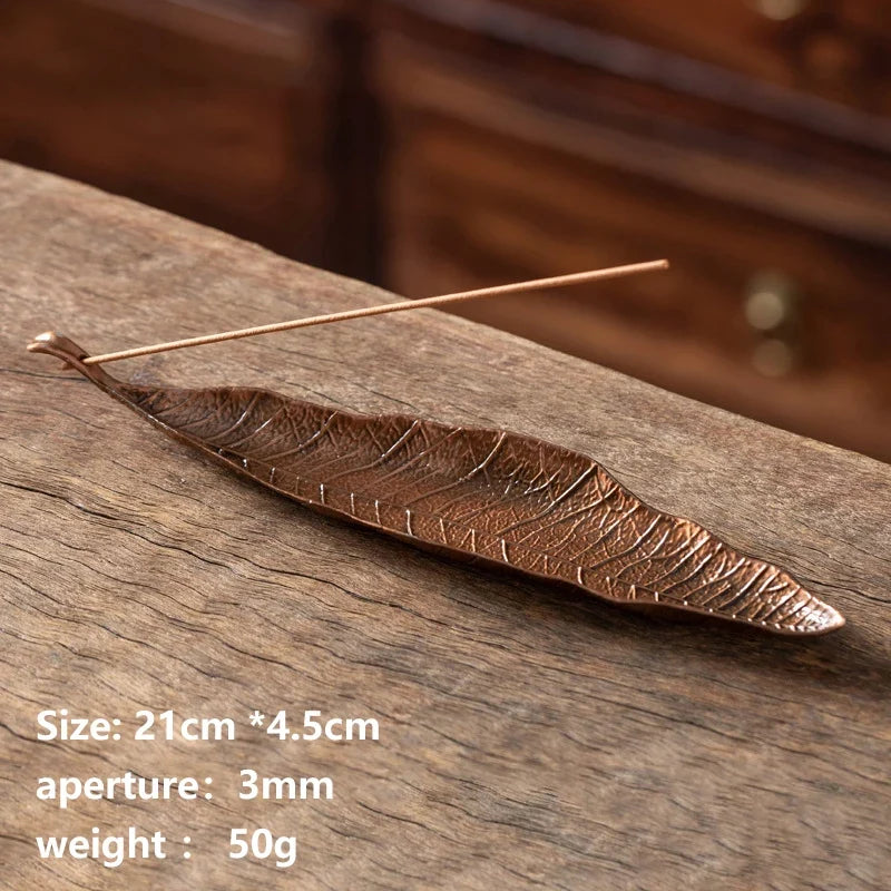 Long Leaf Incense Holder & Ash Catcher – Meditation Décor