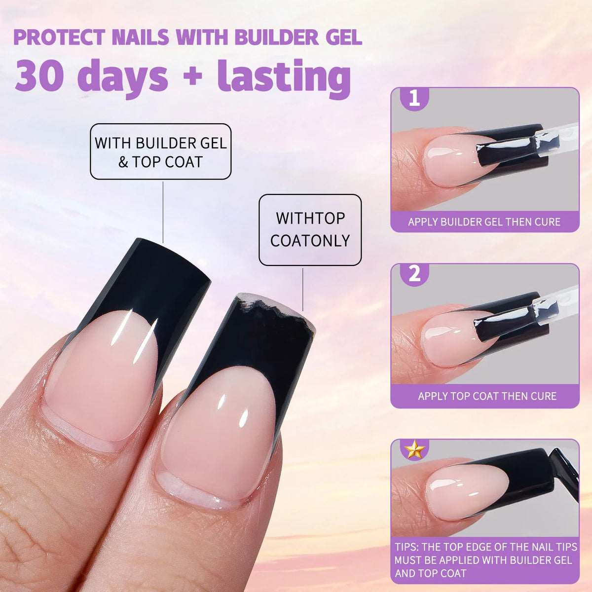 150Pcs French Press On Nails – Coffin & Almond Reusable Tips