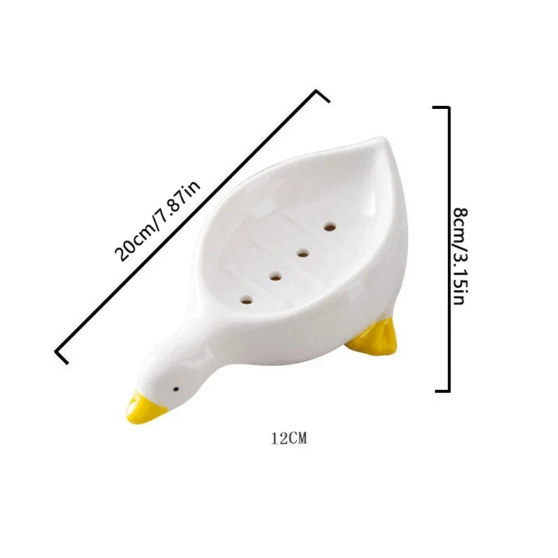 Yellow Duck Soap Dish – Drainable Cartoon Soap Holder