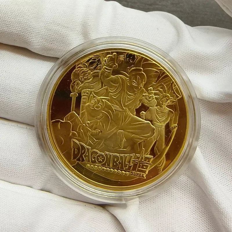 Dragon Ball Gold Commemorative Coin – Goku & Vegeta Collectible