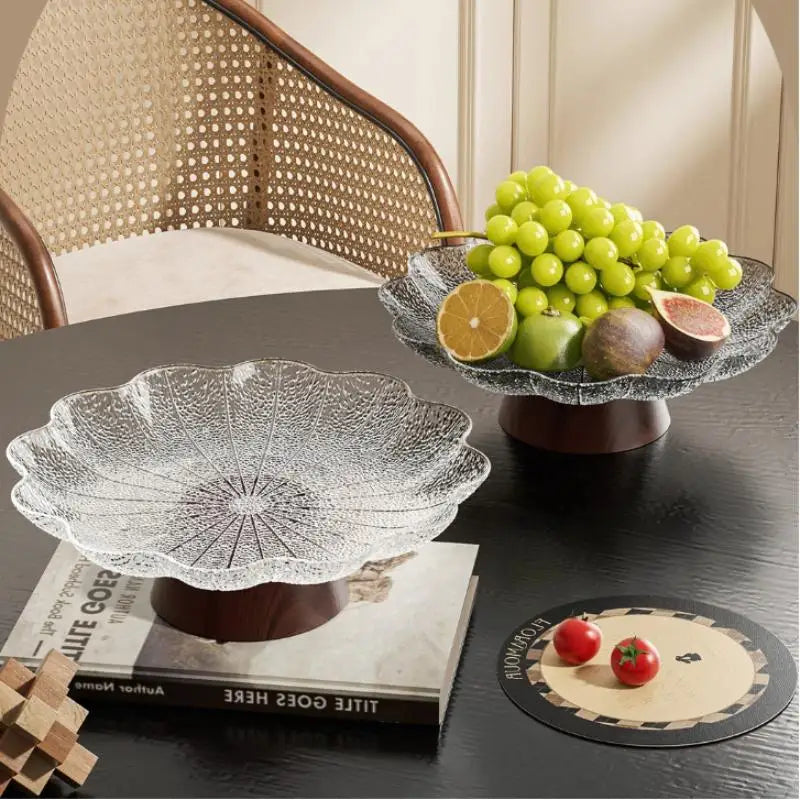 Elegant Footed Fruit Bowl Pedestal Plate – BPA-Free Plastic