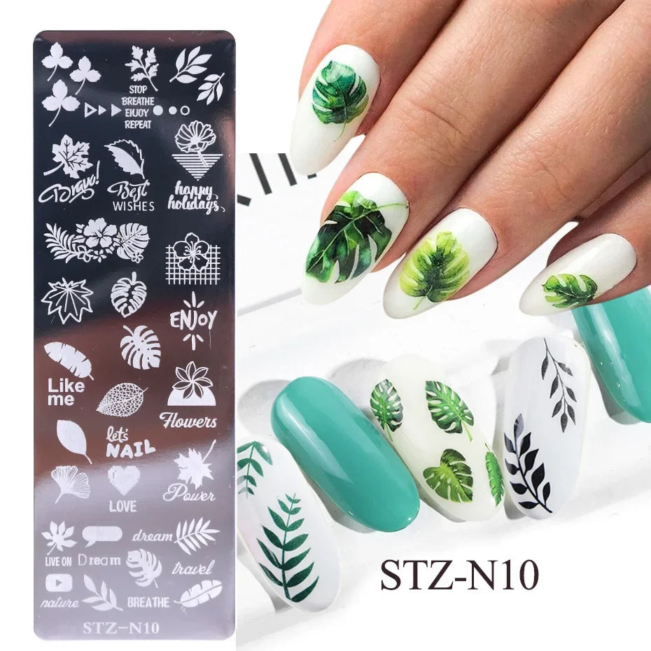 Nail Art Stamping Plates – Floral, Butterfly & Dandelion Designs
