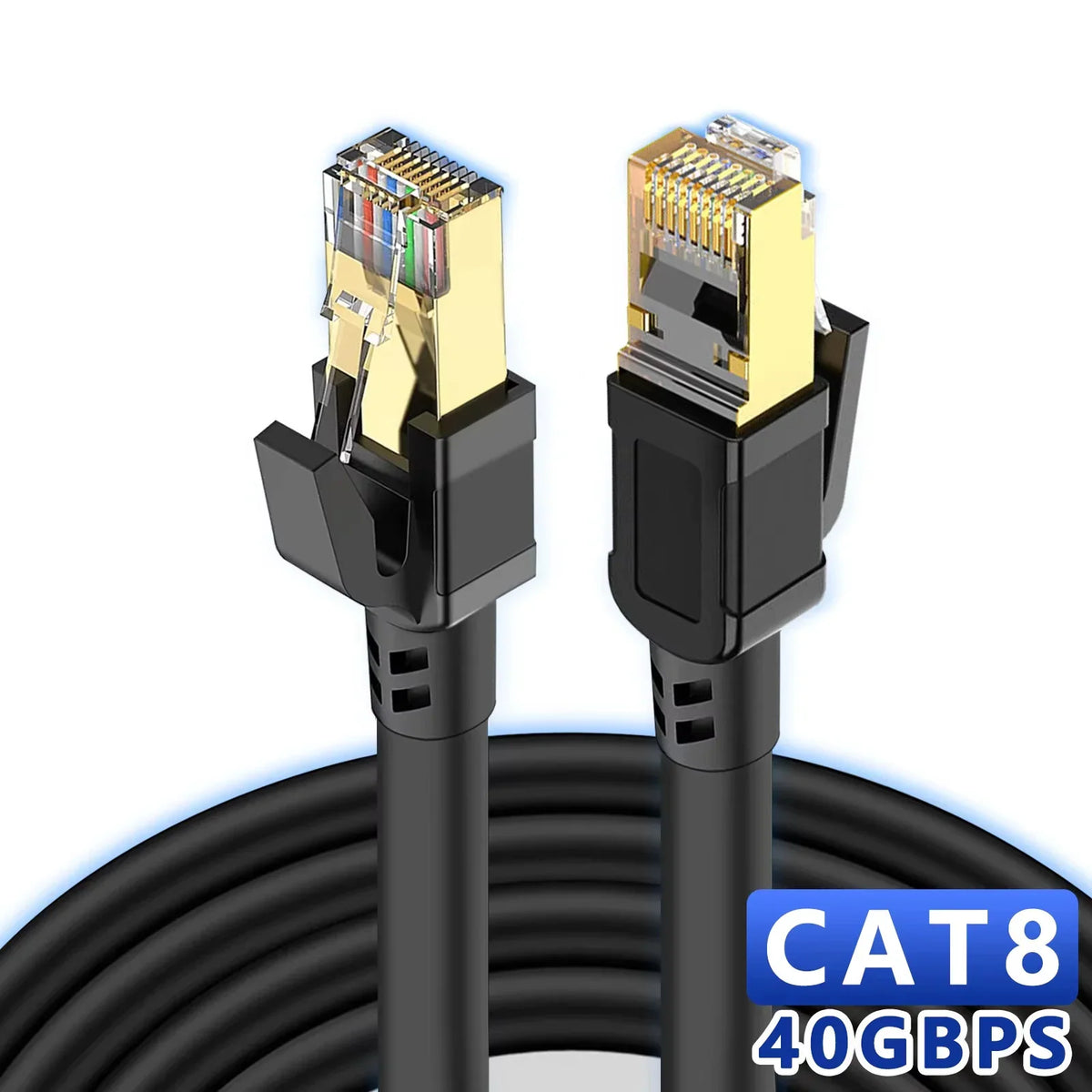 Cat 8 Ethernet Cable 40Gbps 2000MHz SFTP RJ45 LAN Patch Cord