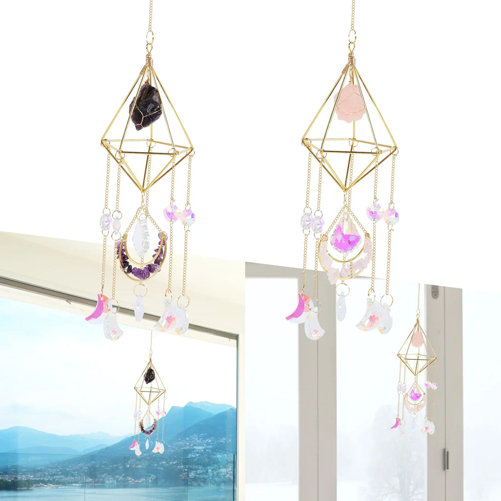Hanging Crystal Suncatcher for Window & Garden Décor